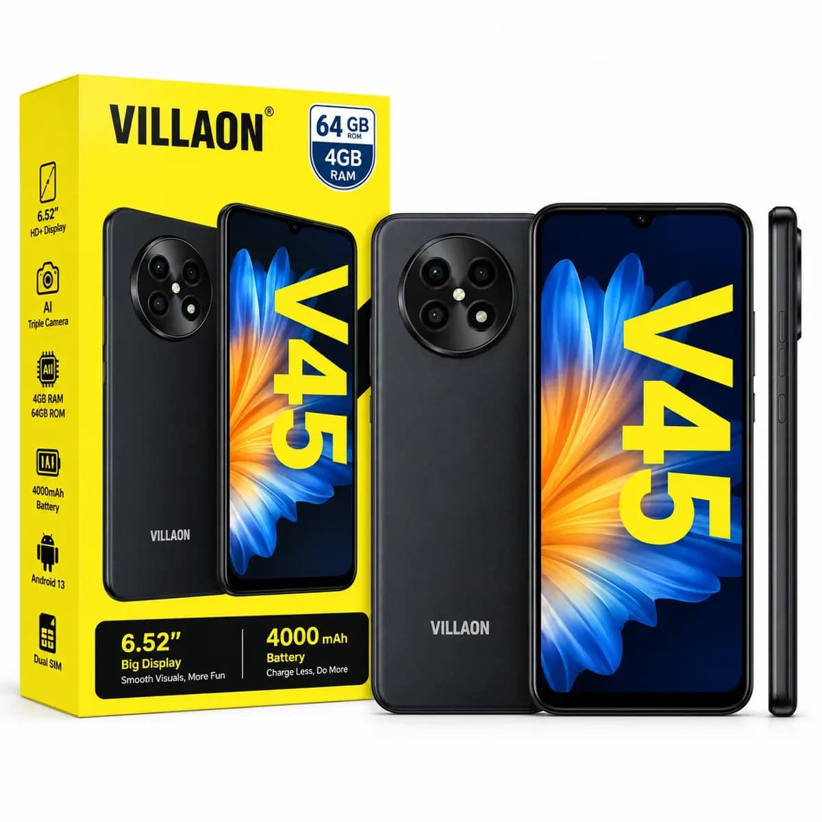 Villaon V45 2gb Ram 32gb Rom 6.52 Inch Android 13 4000mAh