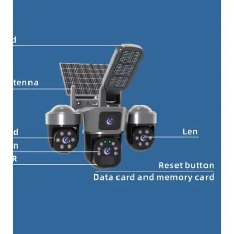 PTZ Solar CCTV Wireless Outdoor Security Camera with LED Light 4