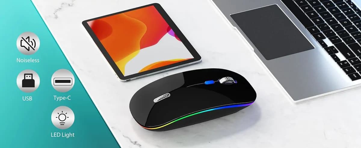 Led Rechargeable Wireless Mouse 4