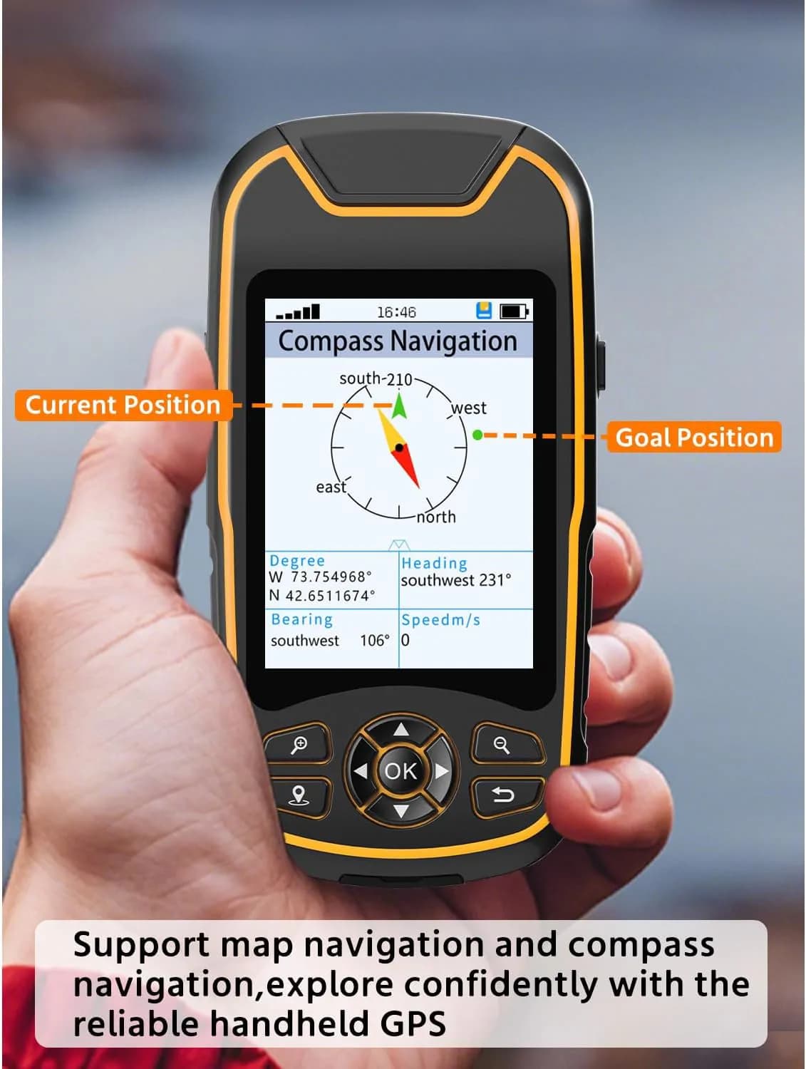 A8 Portable GPS Handheld Navigator with US Topographic Maps 7