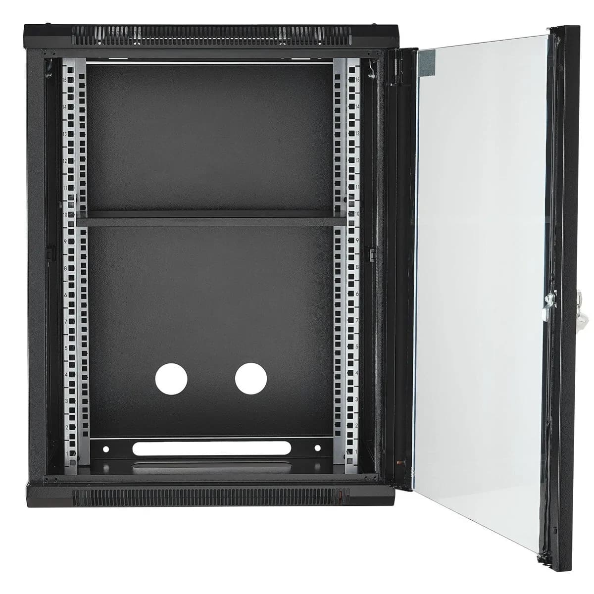 AICO 15U Wall Mount Network Server Data Cabinet Enclosure Rack with Glass Door Lock 4