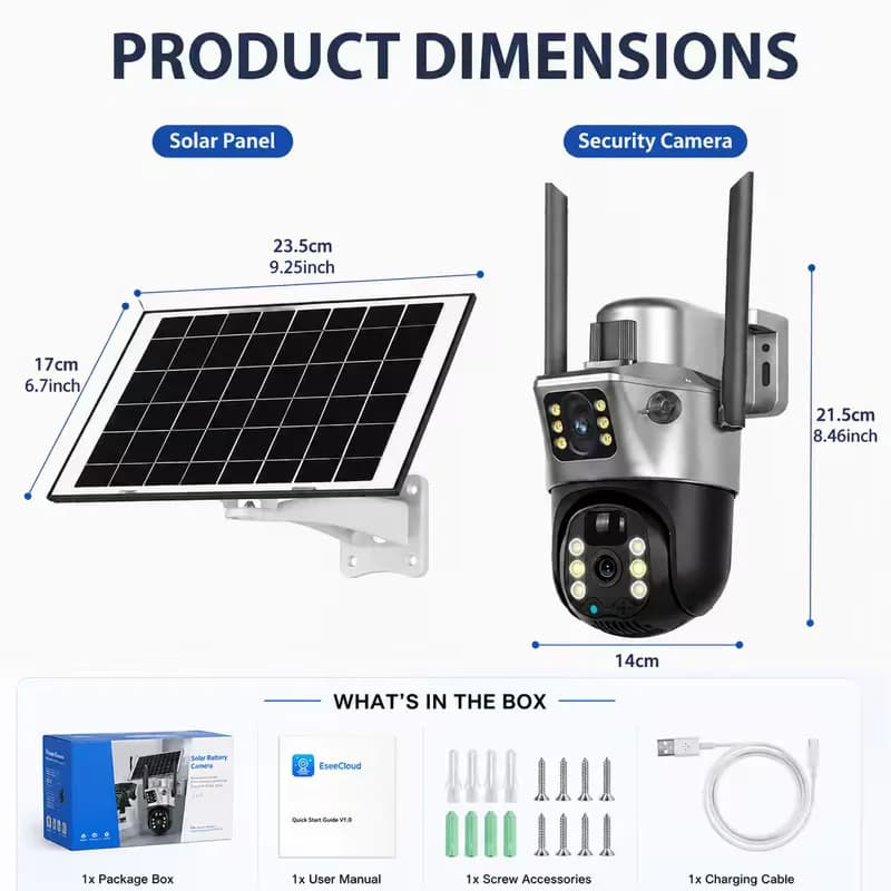 4g Ptz Solar Powered Camera 4mp