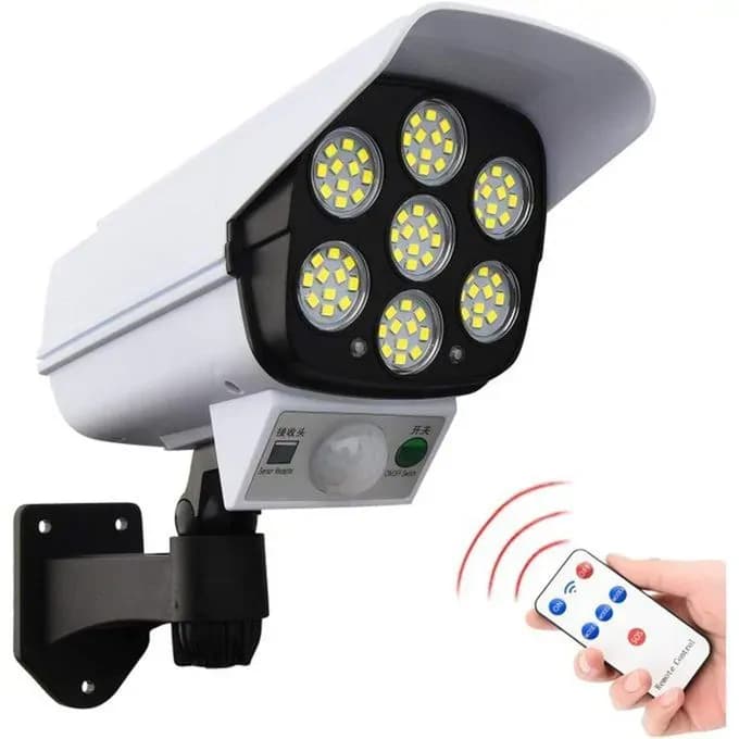 CCD Camera Solar Powered Dummy CCTV Camera With Flashing LED Light