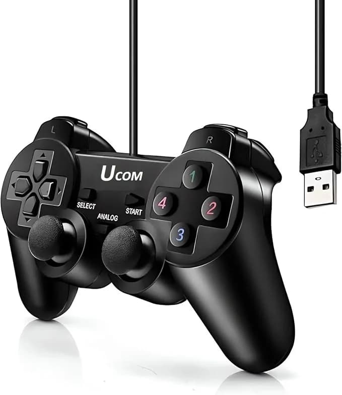 UCOM USB Gamepad/Joystick/Wired Gaming Controller for PC Computer Laptop Window with Dual Vibration 4
