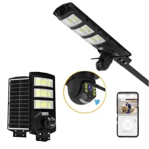 Two-in-One AI Solar Camera Light – 4G Solar Security Street Light 4