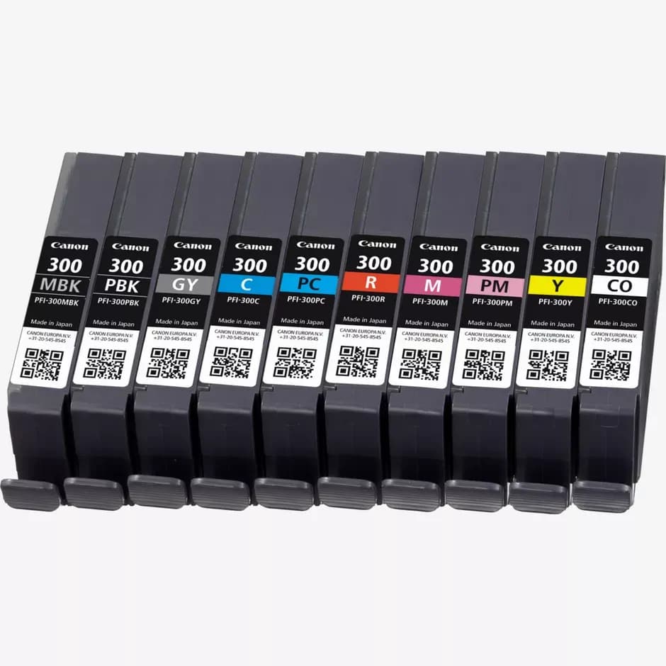 Canon PFI-300 Ink Cartridges Full Set X 10 6