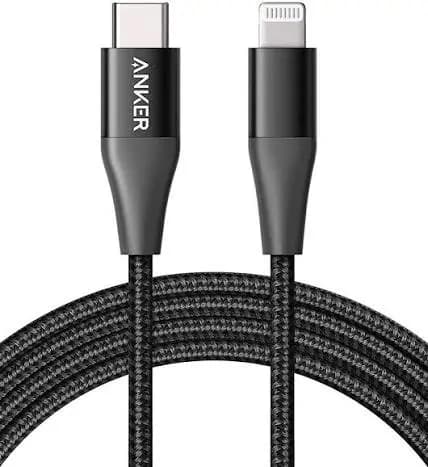 Anker 322 USB-C to Lightning Cable 3ft Braided - Black 4