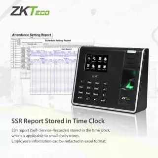 ZKTeco Biometric Fingerprint Time Attendance Machine with Report Access Clock 3