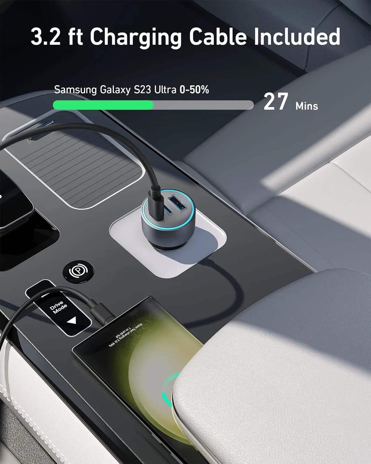 Anker USB-C Car Charger- 67W 3-port Compact Fast Charger 5