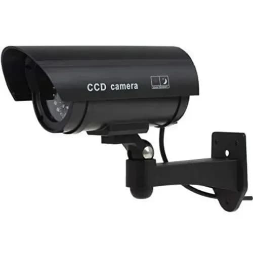 Flashing LED Ccd Dummy IR Cctv Camera  Black