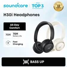 Anker Soundcore H30i Wireless On-ear Headphones Foldable Design Pure Bass 2