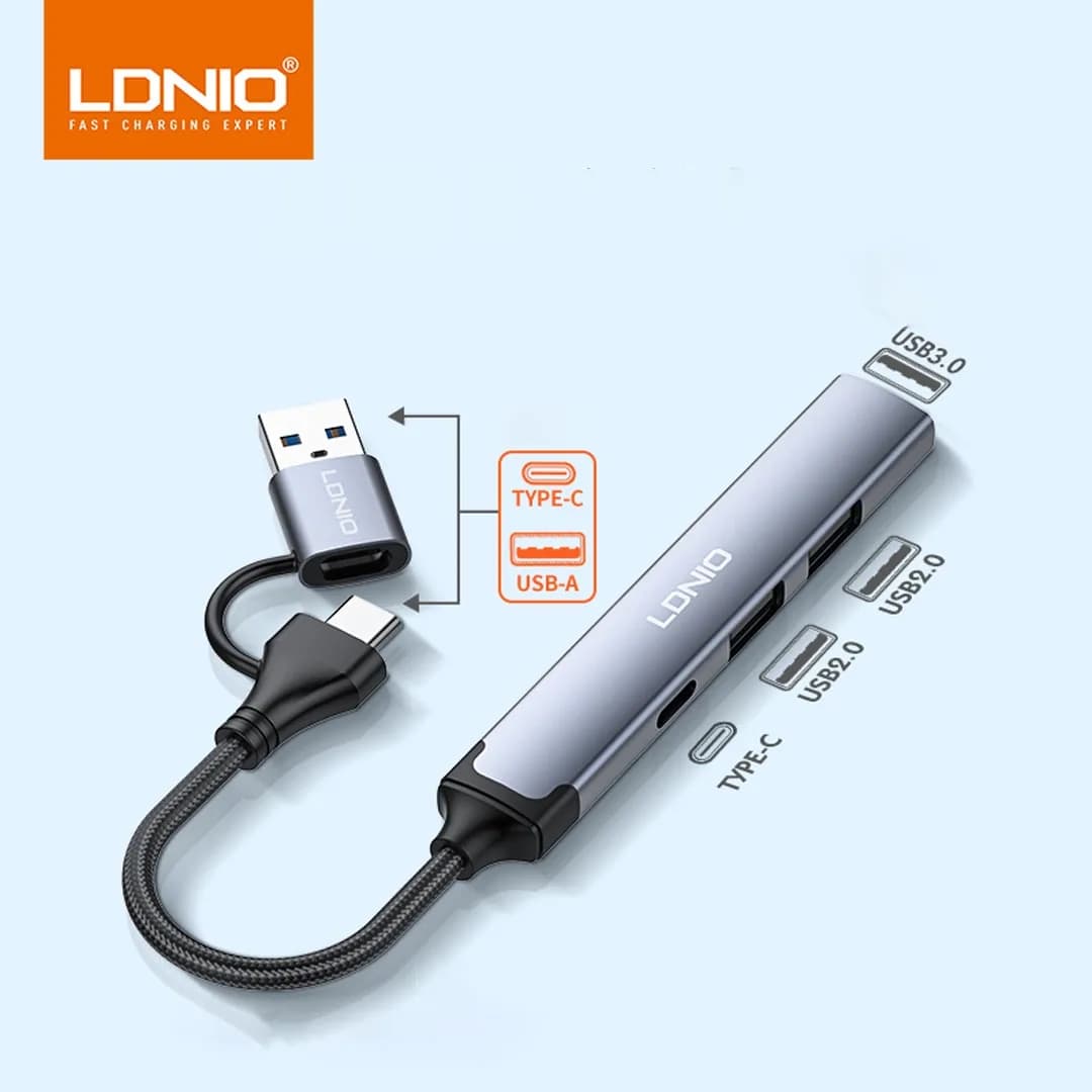 LDNIO DS64C USB/TYPE C Hub Adapter 3