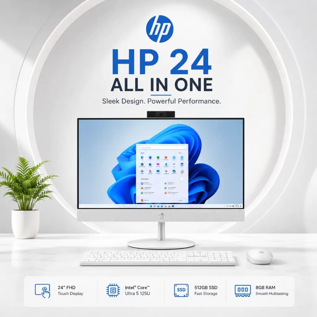 HP 24-cr1044nh All-in-One PC 24" FHD Touch Intel Ultra 5 2