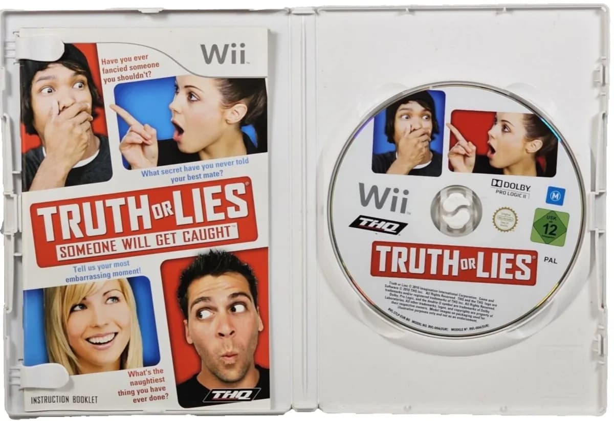 Nintendo Truth Or Lies : Someone Will Get Caught - Wii Game ( Pal ) 2
