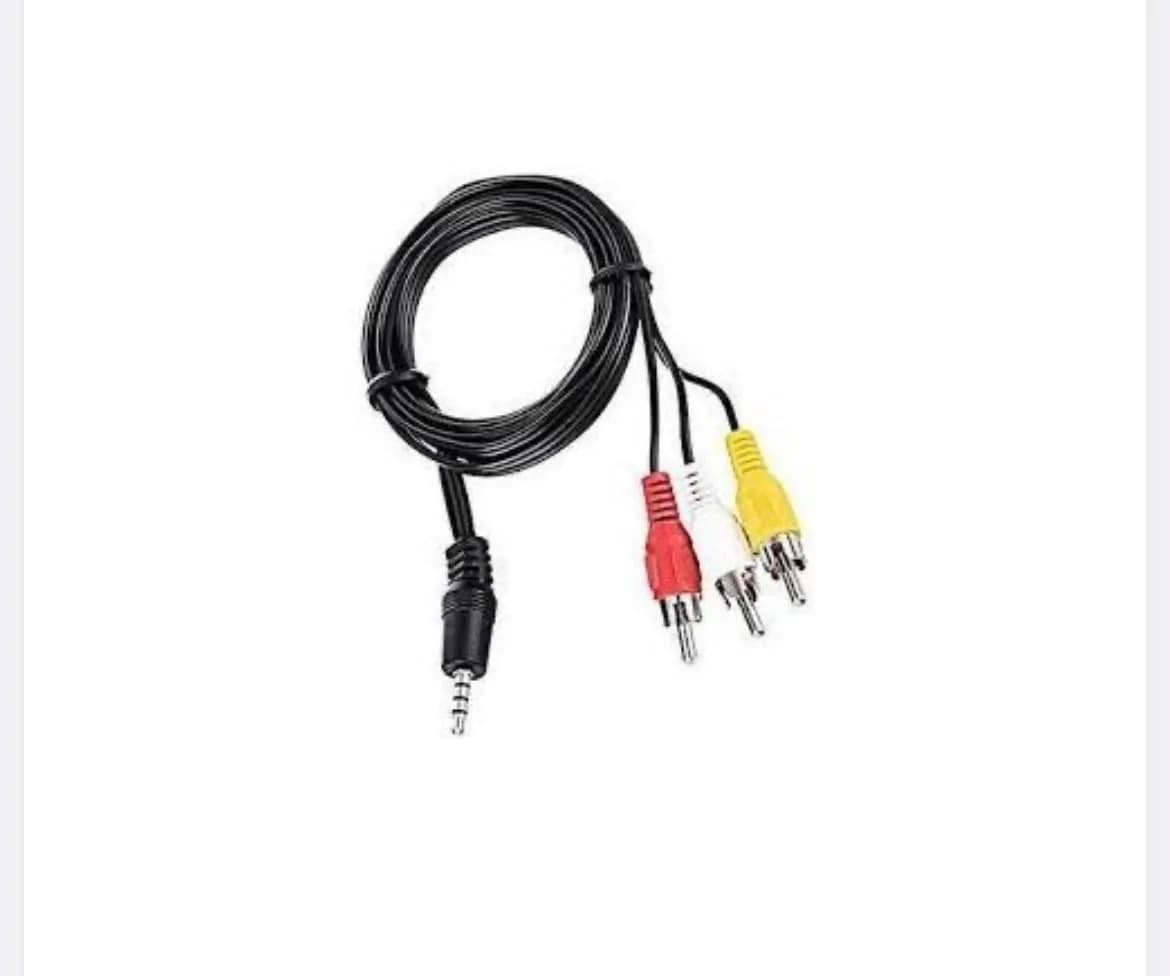 3.5mm Plug To 3 Rca Male Connectors Adapter Audio Video Cable Av Dv Mp4 4