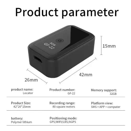 GF-22 Mini GPS Tracker Real-Time Magnetic Anti-Lost 4