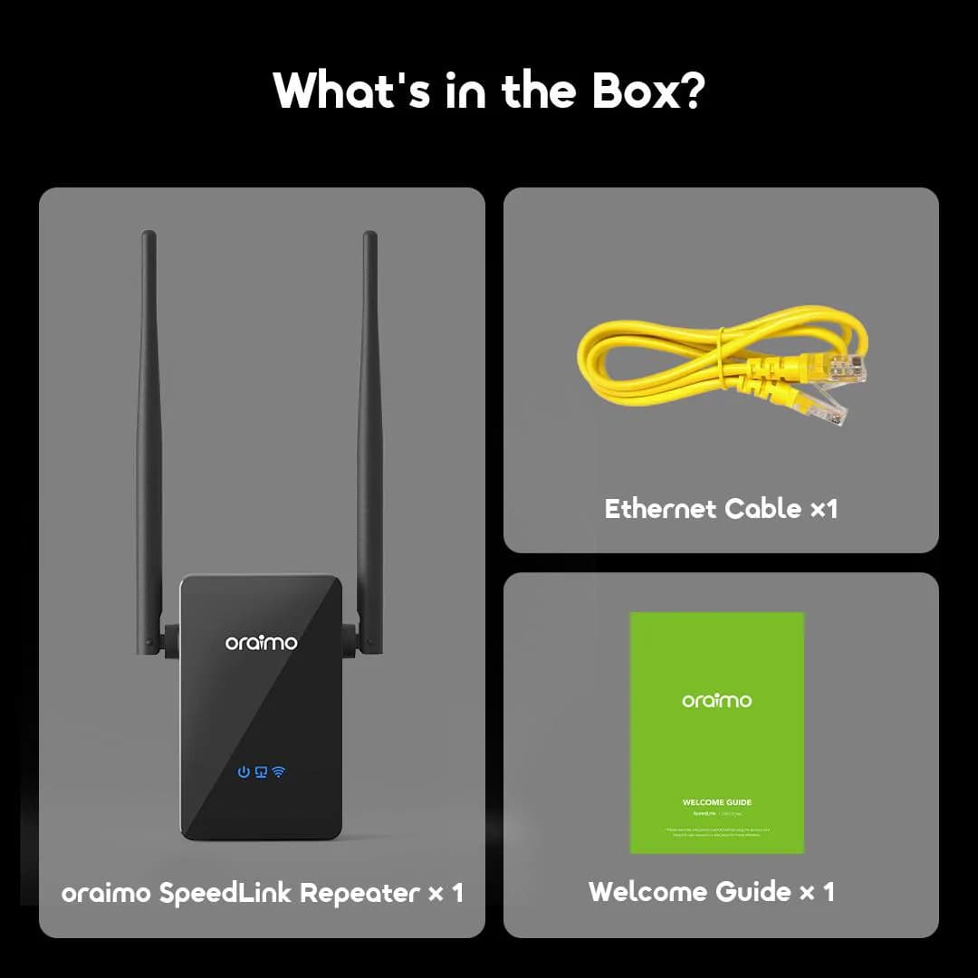 Oraimo Speedlink Access Point, Repeater & Router 3-in-1 WiFi Range Extender 4