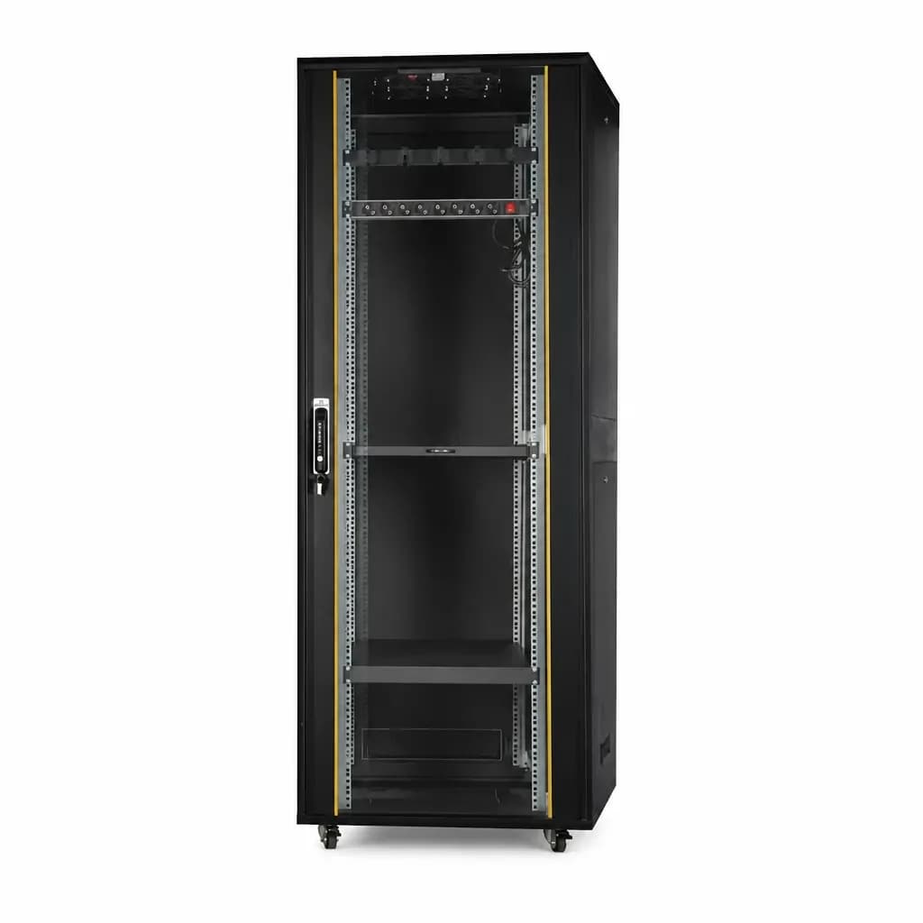 AICO 42U Network Server Data Cabinet Enclosure Rack with Glass Door Lock