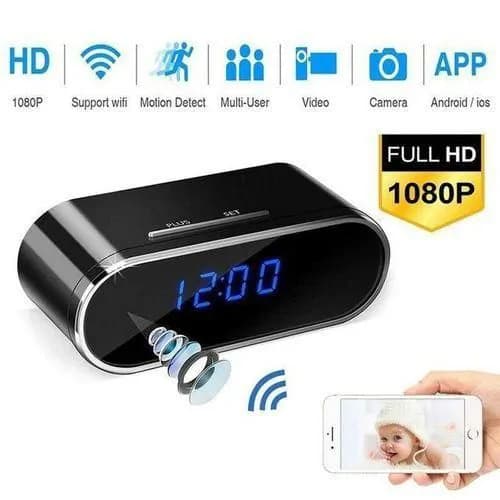 Rechargeable Digital Table Clock Wifi Spy Camera 3