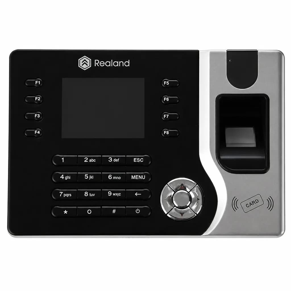 Realand Facial Recognition & Fingerprint Biometric Time Attendance Machine with Battery
