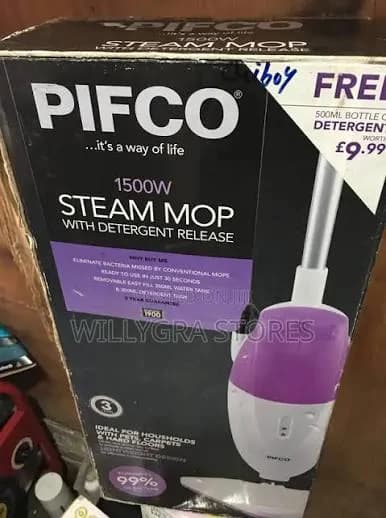 Pifco Active Steam Mop With Detergent Purple & White 4