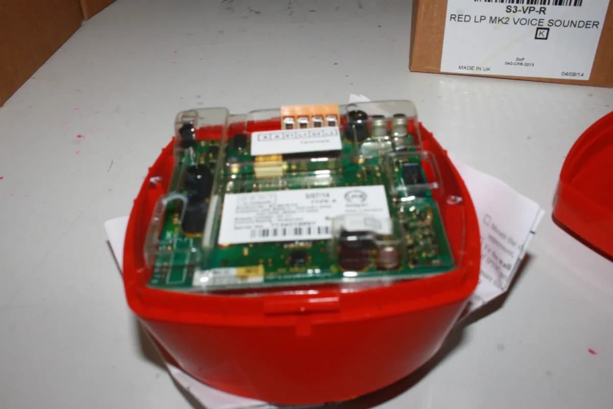 Gent S3-S-R S-cubed Addressable Fire Alarm Sounder Red Body 3