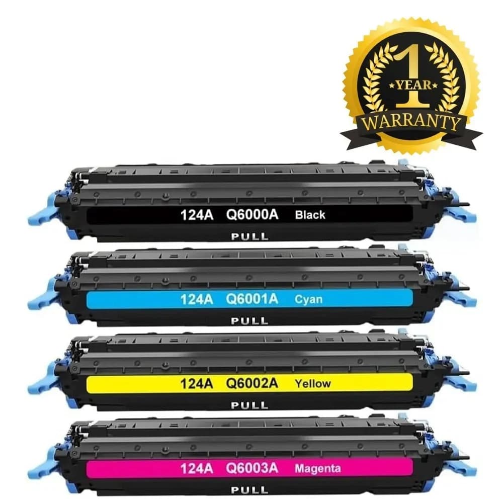 Replacement HP 124A Toner Cartridges Q6000A Q6001A Q6002A Q6003A 5