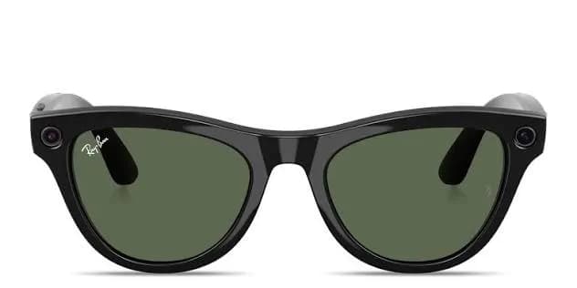 Ray Ban Meta Glasses - Wayfarer Shiny Black  G15 - Green 4