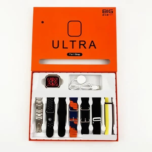Ultra 8 Smart Watch With 7in1 Straps 4