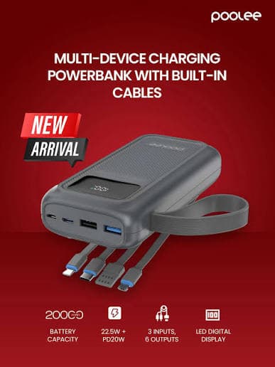 Poolee 20000mAh 22.5W Fast Charging Power Bank - Link 3