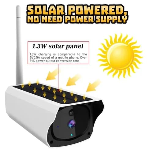 Solar Wireless CCTV Camera Solar WiFi HD 1080P Outdoor IP Camera 3
