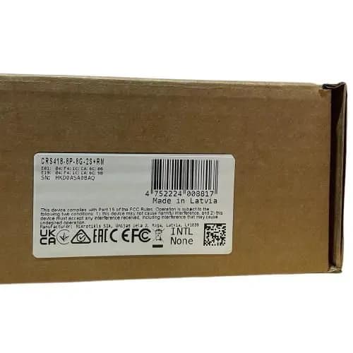 MikroTik CRS418-8P-8G-2S+RM 16-Port Gigabit PoE Switch 10G SFP+ 5