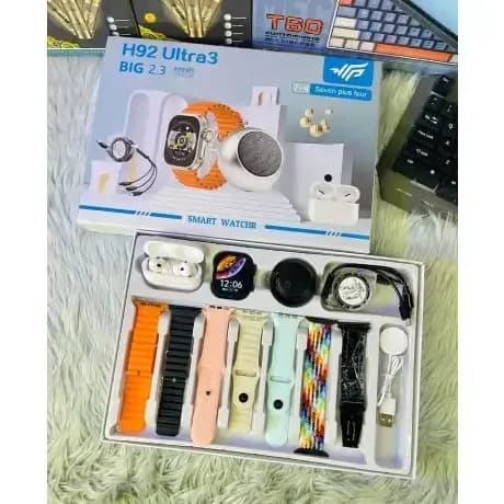 H92 Ultra3 Smart Watch Big 2.3" Infinite Display + Wireless Earbuds + Mini Speaker Combo 3