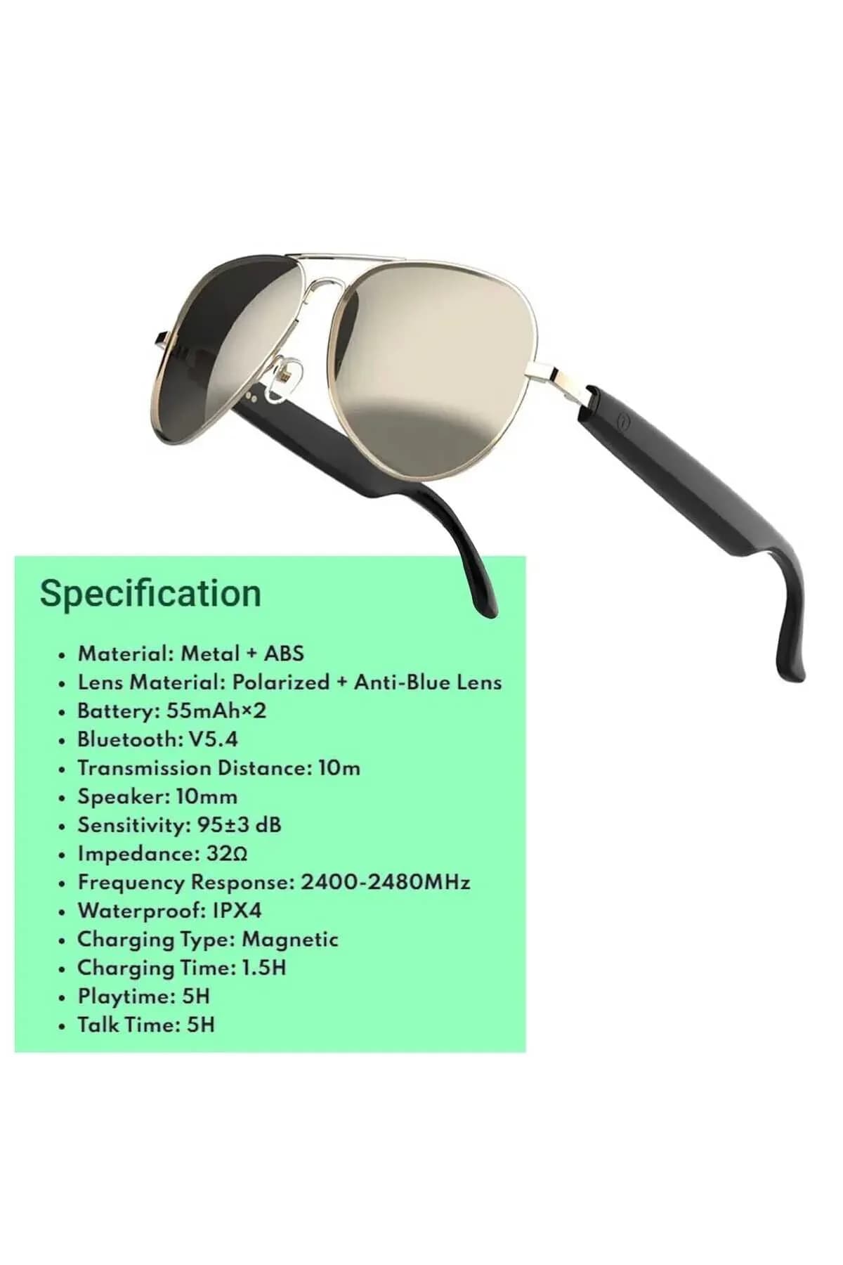 Green Lion Helsinki Smart Glasses - Black 3