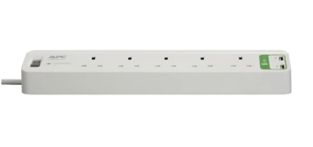 APC Surge Protector Extension 5 Way 2 USB 230V UK 3