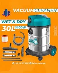 Total Wet and Dry Vacuum Cleaner 30L 1400W 5