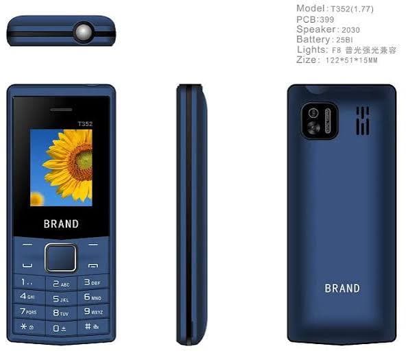 Tecno T352 Dual SIM Feature Phone – 2.8" Display, Long-Lasting Battery, Wireless FM Radio & Bluetooth 4