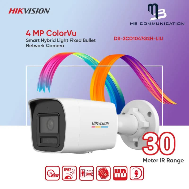 HikVision 4 Mp Colorvu  Ip Camera - Ds-2cd1047g2h-liu 4