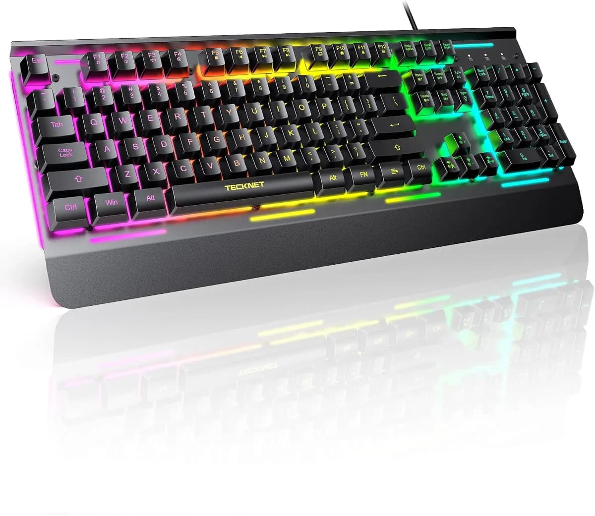 Wired Gaming Keyboard with Rainbow Backlighting 3