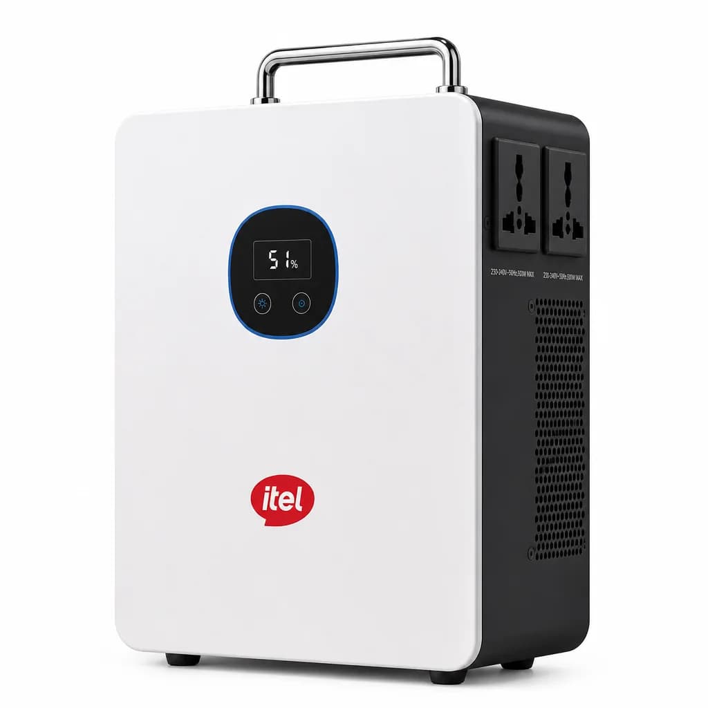 itel Power Tank 500W Hybrid Solar Power Station + 1kWh LiFePO4 Battery