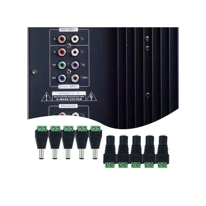 DC Power Female/Male Jack Connector Cable Adapter Plug For CCTV Cameras - 10pcs 4