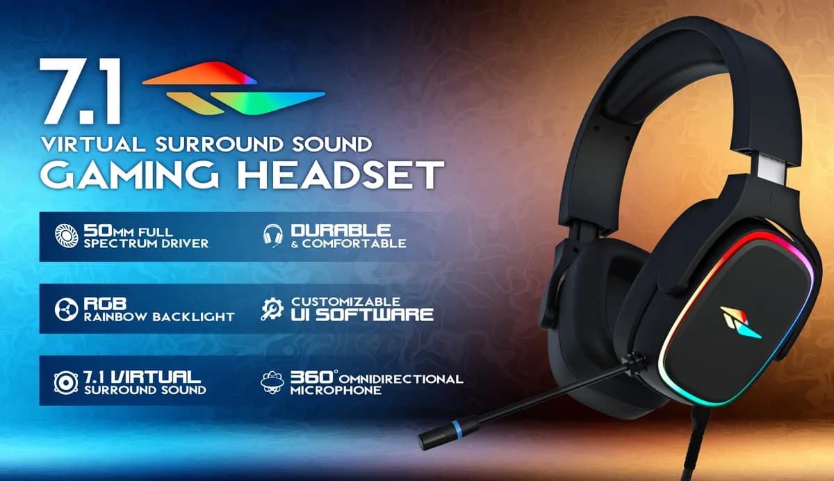 Jindun S923 Gaming Headset 7.1 Stereo Surround 4