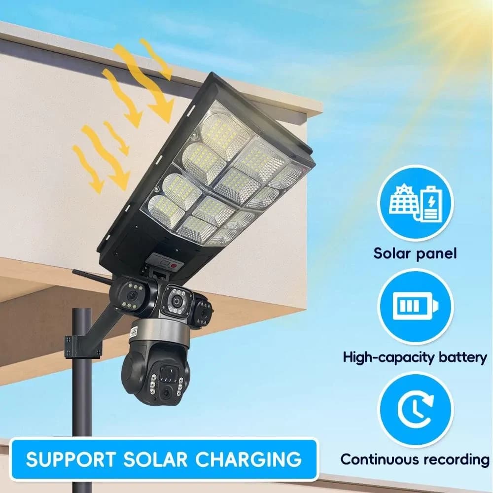 Solar Integrated Waterproof Street Full Light HD Security Camera 3