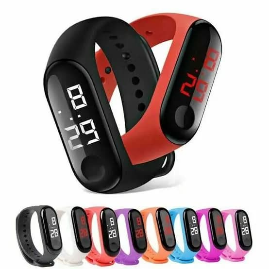 3 Pieces Touchscreen Led Sports Digital Watch Set 3
