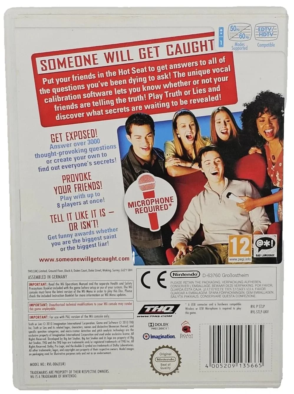 Nintendo Truth Or Lies : Someone Will Get Caught - Wii Game ( Pal ) 4