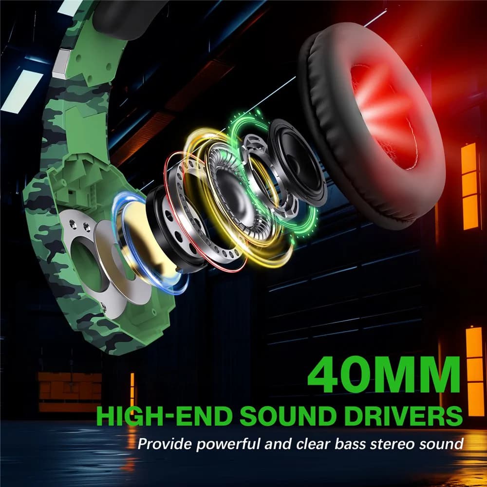 G9000 Pro Noise Isolating Gaming Headset + Mic For Ps5 Ps4 Pc Xbox Phones & Tablets - Green 7