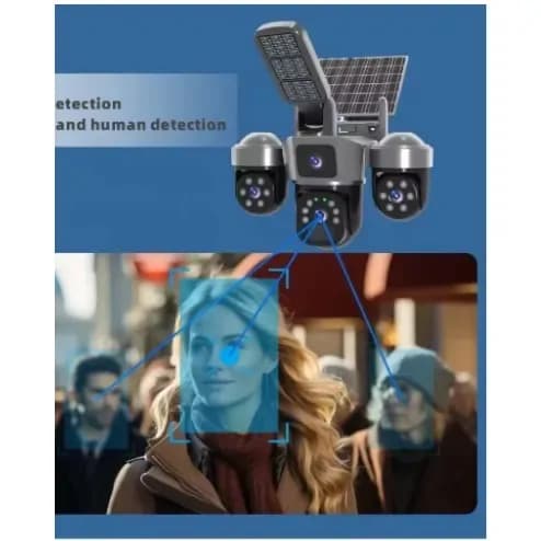 PTZ Solar CCTV Wireless Outdoor Security Camera with LED Light 3