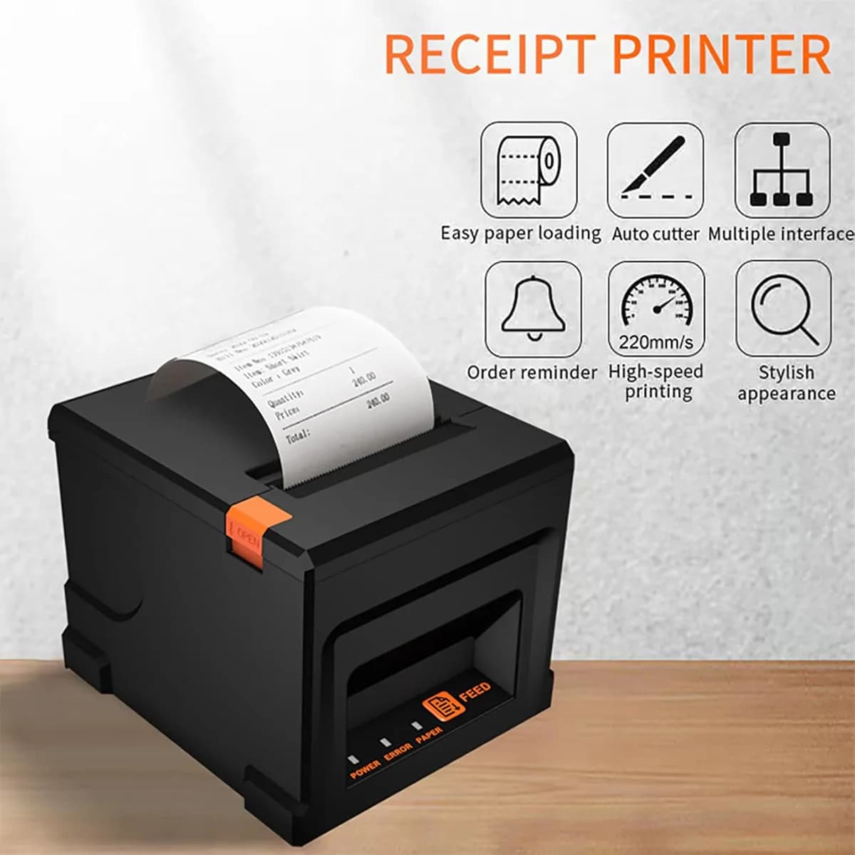 80mm Thermal Printer T300 Usb And Lan Auto Paper Cut 5