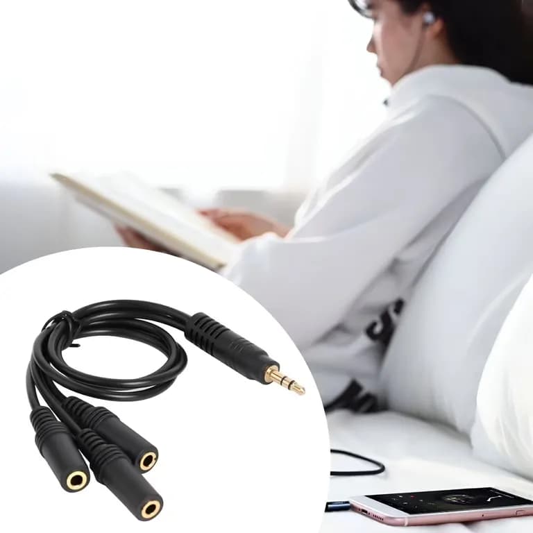 3-5mm 1 Male To 3 Female Audio Splitter Cable 4