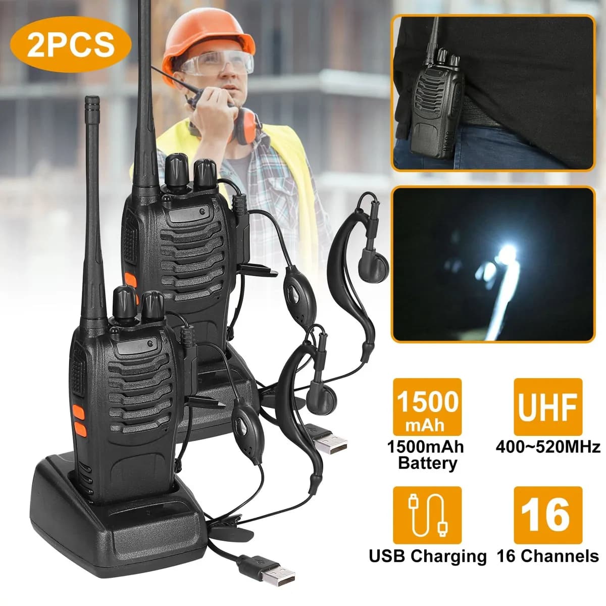 Baofeng Portable Two- Way Radio Walkie Talkie Bf-888s 7